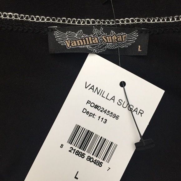 VANILLA SUGAR Striped/Animal Print Batwing Top - Picture 7 of 7